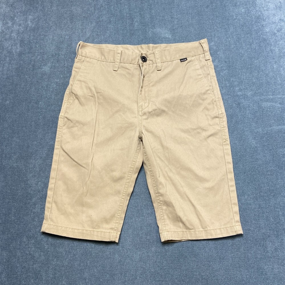 Hurley Chino Shorts Mens 20 Beige 10" Inseam Flat Front Straight Leg Outdoor